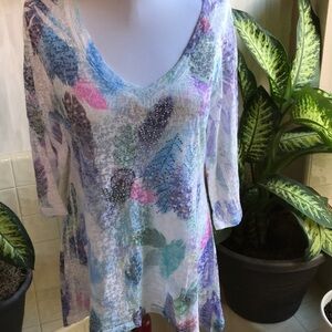 Stunning pastel burnout top